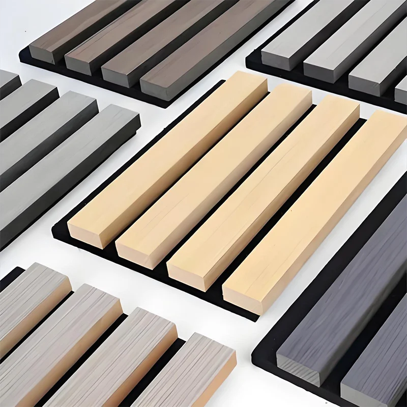 Panel dinding slat kayu akustik